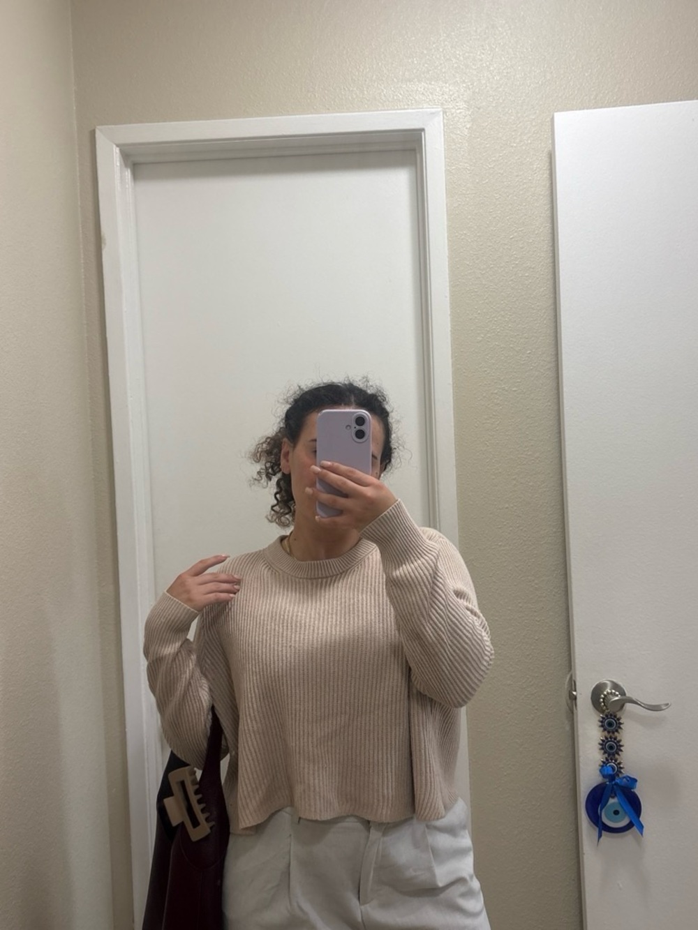 Cotton On Ribbed Crewneck Sweater - Beige
